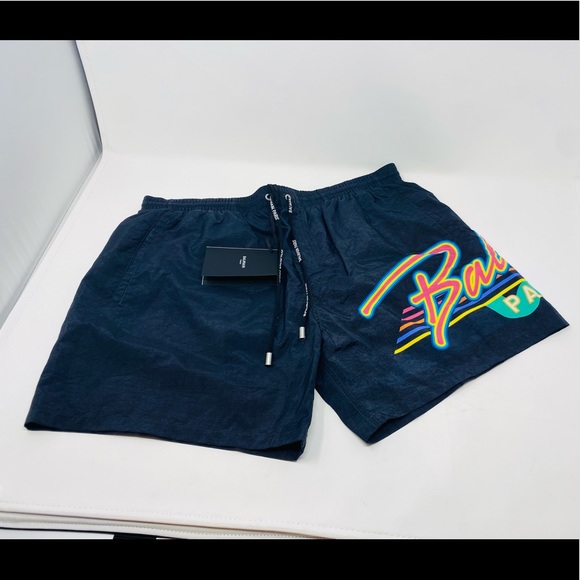 BALMAIN**Black Logo Men Swim Trunks**Med. $580 - Picture 9 of 10